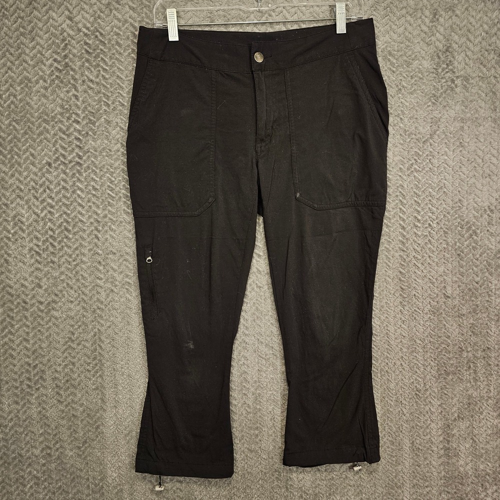 Columbia Womens Black Hiking Capri Pants XK0732 Size 4 Stretch Cargo Outdoor